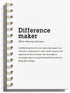 Difference Maker Gift Notebook - Difference Maker Notebook, Coworker Gifts for Women, Inspirational Journal, The Office Gifts Hardcover Spiral Not...