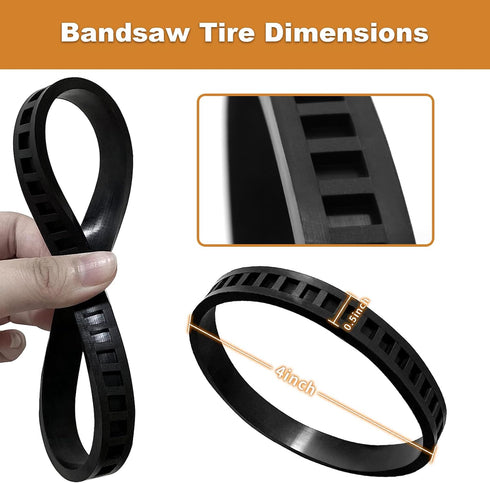 2 PACK 45-69-0030 Blade Pulley Tires Compact Band Saw Replacement For Milwaukee Bandsaw 2629-20 6242-6 2429-20...