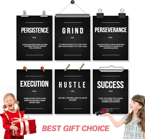 Motivational Bedroom Decor Inspirational Wall Art for Living Room Pictures for Bedroom Office Wall Decor?Positive Quotes & Sayings Posters (Set of...