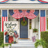 4th of July Floral Garden Flag 12x18 Vertical Double Sided Patriotic Mason Jar Flowers Red Blue Memorial Day Independence Day Holiday Outside Deco...