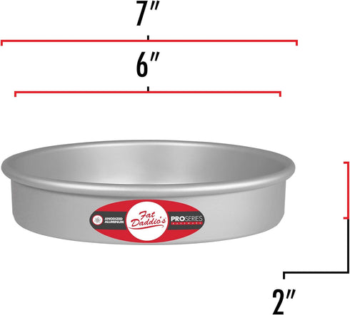 Fat Daddio's PCC-62 Anodized Aluminum Round Cheesecake Pan, 6 x 2 Inch...