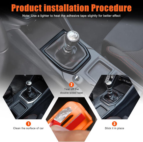 Gear Shift Frame Cover Trim ABS Control Gear Box Shift Knob Panel Frame Cover Sticker Compatible with Subaru WRX 2022 2023 (Matte Black)...