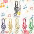 50PCS Music Paper Clips Music Note Paper Clips Cute Metal Musical Treble Clef Paper Clips Musical Notes Clips Fancy Fun Paper Clip Music Bookmark ...