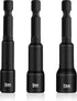 1/4 inch Magnetic Nut Driver Set, 3 Piece Impact Drill Driver Bit Set, Size 6mm, 8mm, 10mm, Quick-Change Hex Shank Metric Nut Driver, Cr-V Steel, ...