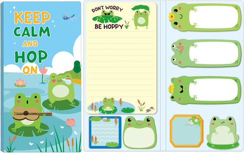 Frog Sticky Notes Set Cute Sticky Notepads 240 Sheets Book Notes Kids Office School Friends Holiday Teacher Small Gifts...