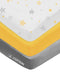American Baby Company 3 Pack Fitted Mini Crib Sheet 24" x 38", Soft Breathable Neutral 100% Cotton Jersey Portable Sheet, Yellow Star/Yellow/Gray,...