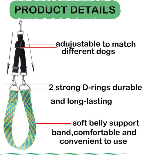 Pet Dog Grooming Arm Accessories - Pet Dog Grooming Belly Straps with Connector Pet Dog Grooming Loops Dog Loop Nylon Restraint Noose Adjustable F...