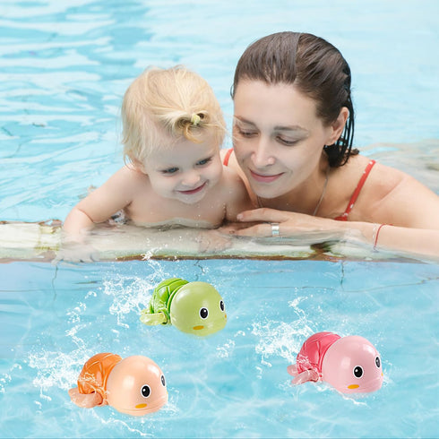 Bath Toys - Baby Water Toys for Toddlers 1-3 - Kids Pool Floating Toys for 1 Year Old Girl Boy Gifts - Wind Up Swimming Turtle Infant Bathtub Toys...