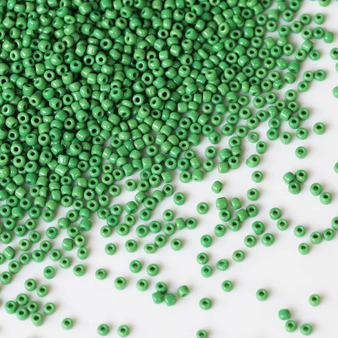Bala&Fillic 12/0 Glass Seed Beads About 10000pcs in Box Size 2mm Opaque Green Seed Beads for Jewelry Making (Green)...