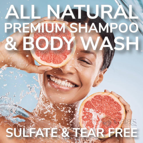 GAIA'S Premium Natural Shampoo and Body Wash All 3 Scents Sampler, 6 oz (2 oz X 3) No Added Colors, Tear Free, Organic and Natural Ingredients, Tr...