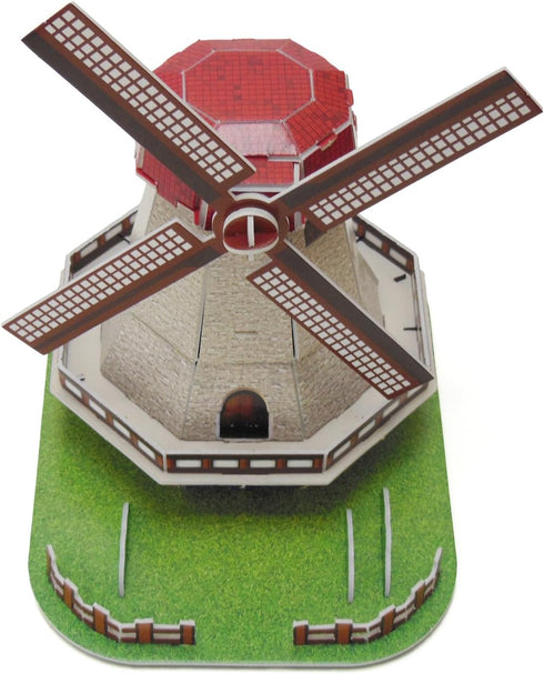 Creative 3D Puzzle Paper Model Holland Windmill DIY Fun & Educational Toys World Great Architecture Series, 45 Pcs...