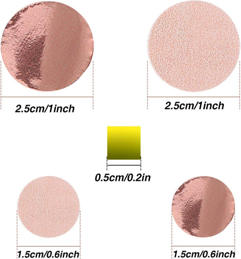 TecUnite Round Tissue Paper Table Confetti Dots for Wedding Birthday Party Decoration, 1.76 oz(Rose Gold Confetti,1.5 cm plus 2.5 cm)...