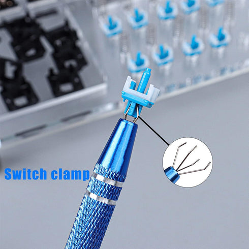 Keyboard Switch Opener Kit with Switch Puller Key Puller Switch Clamp Lube Pen Fit for Cherry Switches Mechanical Keyboard...