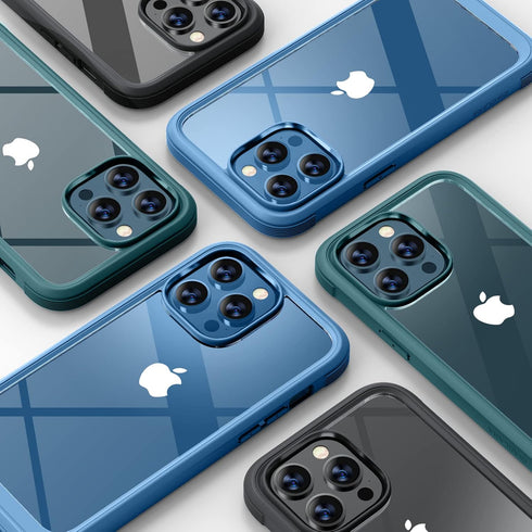 Miracase Designed for iPhone 12 Pro Max Case, Full Body Rugged Case with Built-in Touch Sensitive Anti-Scratch Screen Protector, Soft TPU Case Com...