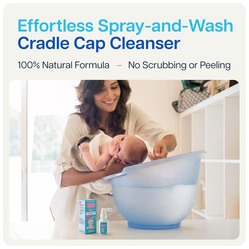 NAVEH PHARMA Cradle Cap Cleanser For Baby & Kids | 100% Natural Cradle Cap Treatment | Spray & Wash No Scrubbing | Better Than Shampoo Or Brush | ...