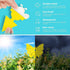 NiHome 48-Pack Yellow Sticky Traps with Twist Ties Indoor & Outdoor Plant Bug Fly Glue Catcher Nontoxic Odorless for Home Garden (Flower)...
