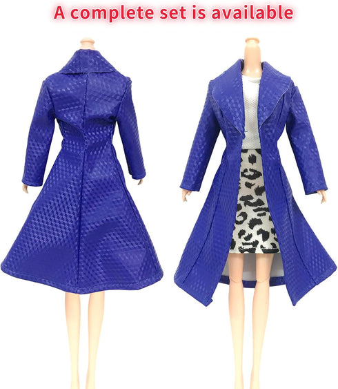 13 Pcs Doll Clothes and Accessories for 11.5 Inch Girl Dolls Outfit Including 4 Dresses,2 Tops,2 Pants, A Pair of Pajamas,A Blue Coat,A White Tank...