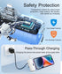 Portable Charger, Mini Power Bank, 5000mAh Phone Charger, Compact Battery Pack for iPhone&Android, USB C Cable, LCD Display, Battery Bank Compatib...