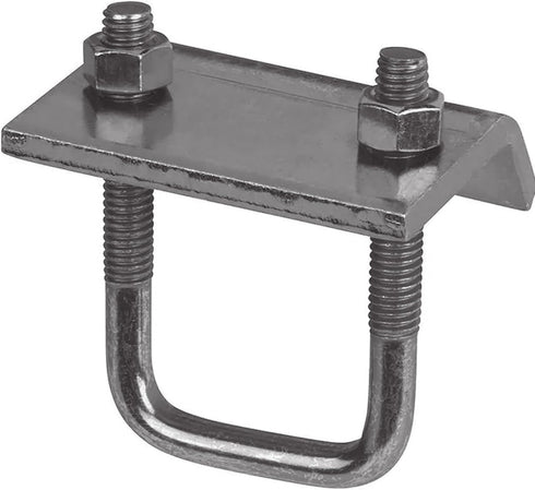 Channel to Beam Strut Clamp with U-Bolt - Silver Galvanized...