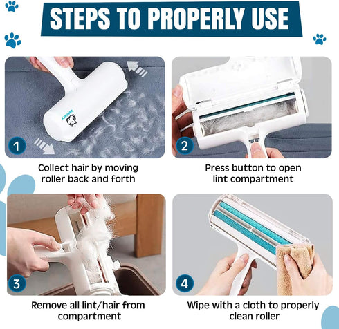 Pet Hair Removal and Lint Roller | Bestiary Reusable Pet Hair Remover for Dogs and Cats | Pet Fur and Lint Removal from Furniture, Clothing, Beds,...