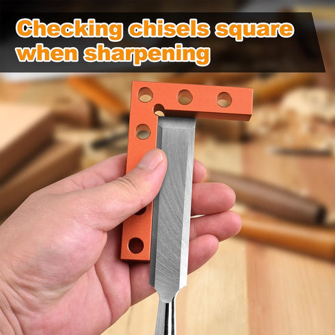 Mini Small Square Center Finder Tool 90 degree precision machinist square Quick Measuring square Edge Marking center finder for woodworking pocket...