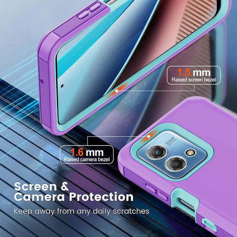 Annymall for Motorola Moto G Stylus 4G 2023 Case with 2 Screen Protector,Full Body Shockproof Drop Protection Dustproof Heavy Duty 3-Layer Militar...