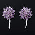 2 Pcs Sliver Rhinestone Buttons Crystal Embellishments for Clothing Jewelry Making DIY Decoration Bottons for Sewing Crafts Wedding Bridal (Purple...