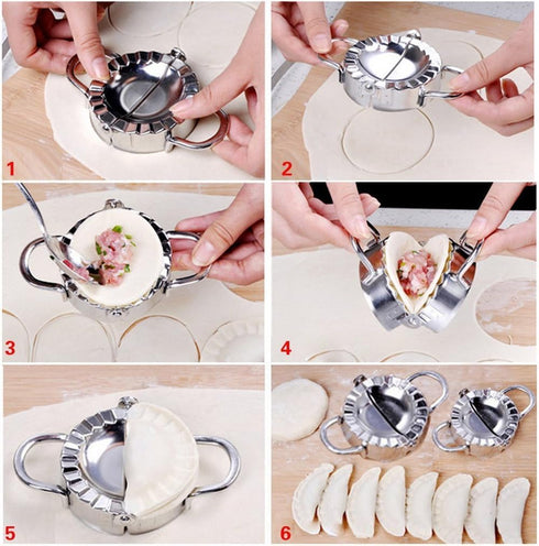 New Stainless Steel Ravioli Mould Dumpling Maker Mold Wrapper Pierogie Pie Crimper Pastry Dough Press Cutter Kitchen Gadgets (S 3inch)...