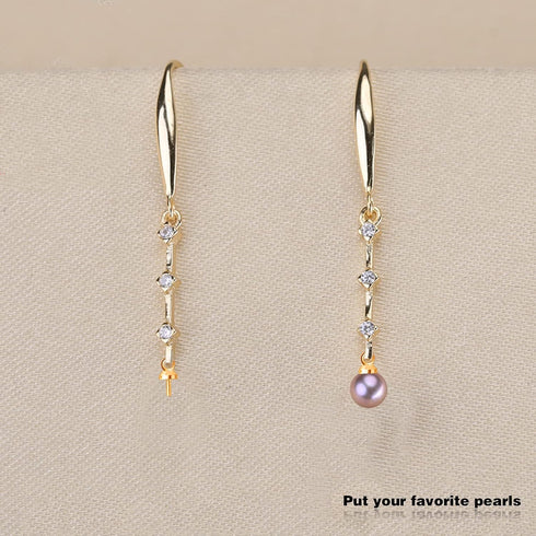 100pcs Brass Eye Pins Bail Caps, Cup Pearl Eye Pin Bail Peg Pendant Connector Cup Pearl Peg Bails for DIY Jewelry Making and Crafting, Gold and Si...