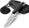 Neck Knife Mini, Small Tanto Neck Knife with Sheath and Necklace, Fulltang Outdoor Mini Knife, Black...