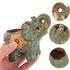 Veemoon Elephant Flower Pot Animal Plant Pots Cute Succulent Plant Pot Ceramic Cactus Pot Indoor Plant Container Glass Terrariums for Plants Succu...