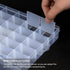 BTremary 36 Grids Clear Craft Storage Boxes with Compartments, Bead Organizer Storage Box, Plastic Jewellery Organizer Box, Small Parts Organizer ...