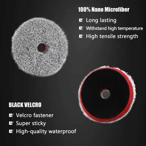 SPTA Drill polishing kit, 11Pcs 3-Inch Buffing Polishing Pads, Car Foam Drill Buffing Pad, Polishing Pads Kit, Car Buffer Polisher Kit Drill Buffi...
