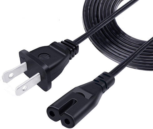 2 Prong Power Cord Replacement for DR.J Professional 3600 Brightness Home Theater Projector HI-04 1080P Mini Projector, Deeplee DP36 LCD Mini Proj...
