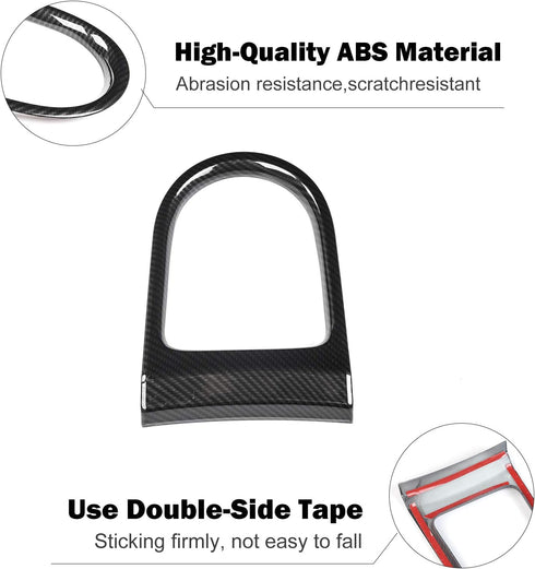RT-TCZ Gear Shift Panel Frame Cover Interior Trim Sticker Accessories Compatible with Ford Mustang 2015 2016 2017 2018 2019 2020 2021 2022 (Carbon...