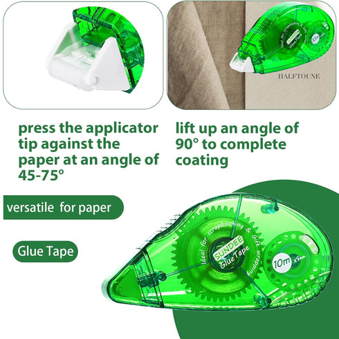 Double Sided Adhesive Scrapbook Runner Tape Roller,4 Packs Permanent Adhesive Dots Roller Applicator,Power Mini Glue Tape for Smooth Application, ...