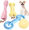 4 Pack Rubber Chew Toys for Puppies 2-8 Months Soft Teething Toys for Puppies Small Dog Teething Balls Bone Rings Puppy Teethers Interactive Dog T...