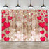 Red Love Heart Valentine's Day Vintage Rustic Wood Theme Photography Backdrops 7x5ft Mother's Day Wedding Bridal Shower Wedding Anniversary Party ...