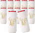 Thirty AF Can Coolers, 30th Birthday Party Coolies, Set of 12, White and Gold Dirty 30 Birthday Decoration for Her, Perfect Dirty Thirty Decoratio...
