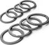 FEGVE Key Ring, Titanium Side Pushing Key Rings Keychain Rings Small Split Keyrings for Men (Grey-8pcs)...