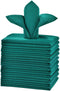 Green Cloth Napkins 1-Dozen, Solid Washable Fabric Napkins Set of 12, Perfect for Weddings, Parties, Holiday Dinner (17 x 17-Inch, Hunter Green)...