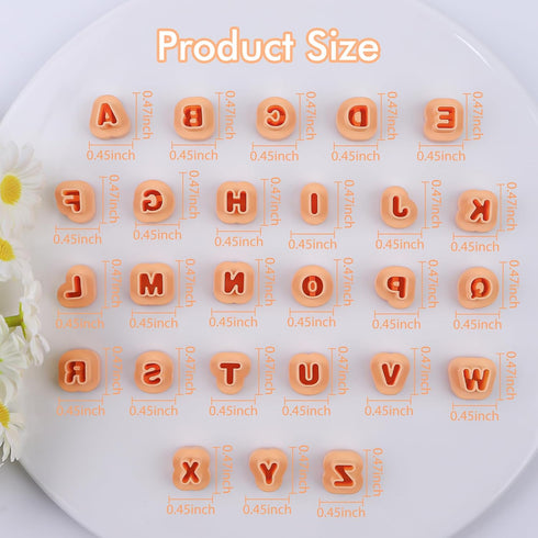 Puocaon Letters Polymer Clay Cutters - 26 Pcs Uppercase Letters Clay Cutters for Polymer Clay Jewelry, 3D Print Polymer Clay Cutters for Earrings,...