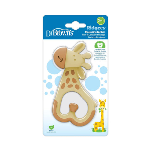 Dr. Brown's Ridgees Giraffe, Massaging Baby Teether, Designed by a Pediatric Dentist, BPA Free, 3m+...