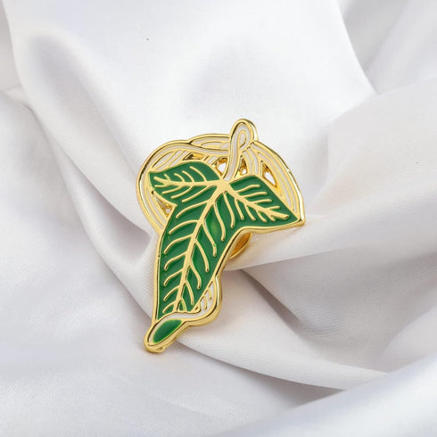 Movies Inspired Jewelry Elven Green Leaf Brooch Movie Fans Necklace for BFF Arwen Evening Star Butterfly Brooch...