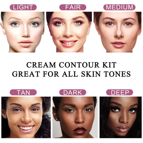 Youngfocus Cosmetics Cream Contour Best 8 Colors Contouring Foundation - Highlighting Makeup Kit/Concealer Palette - Vegan, Cruelty Free and Hypoa...