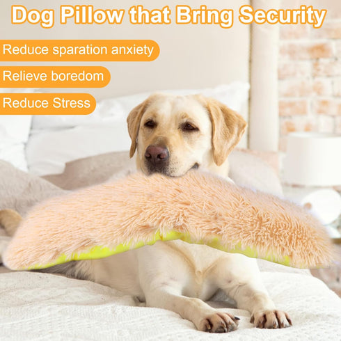 Mity rain Dog Pillow, Dog Calming Pillow for Anxiety Relive, Double Side Long Pillow for Large and Medium Dogs Joint Relief Sleeping Improve, Pet ...