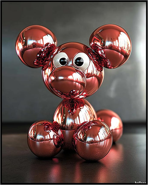 Posterizer 1 pcs-cute shiny balloon animal-dog-Kids Room Art-Gift for Daughter, Son, Kids-Decor for nursery toddlers kids room- unframed wall art...