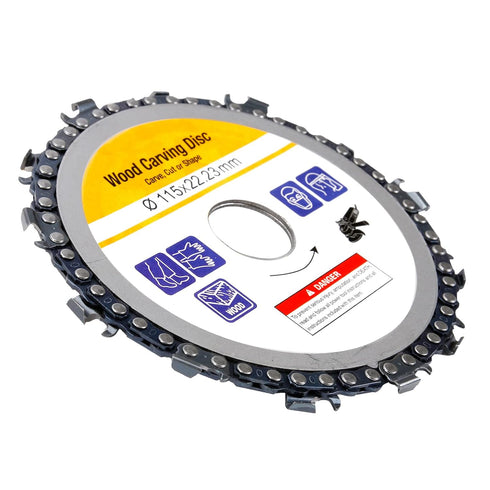 4-1/2" Angle Grinder Disc 13 Teeth Chain Plate Wood Carving Disc Cutting Blade for 7/8" Arbor Angle Grinder Woodworking Cutter Tool...