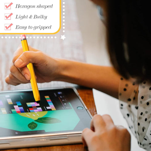 LEIFIDE 24 Pcs Stylus Pens for Kids, Hexagon Shaped Stylus Pencil Kids Stylus for Touch Screen Devices, Compatible with iPhone Android Edition Tab...