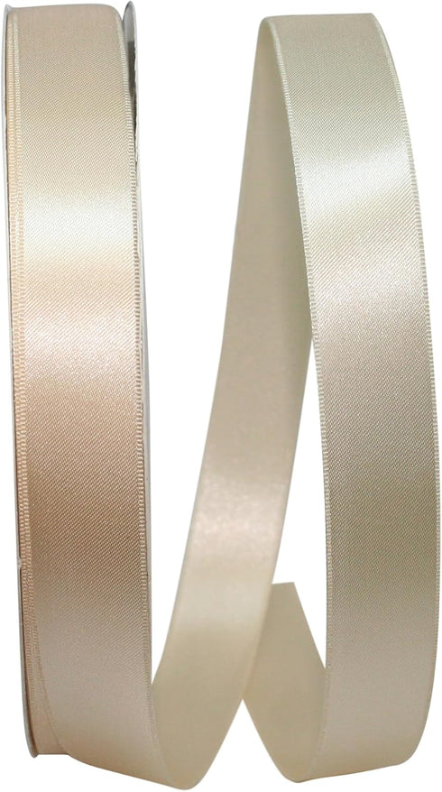 Reliant Ribbon 5000-810-05C Double Face Satin Allure Dfs Ribbon, 7/8 Inch X 100 Yards, Ivory...